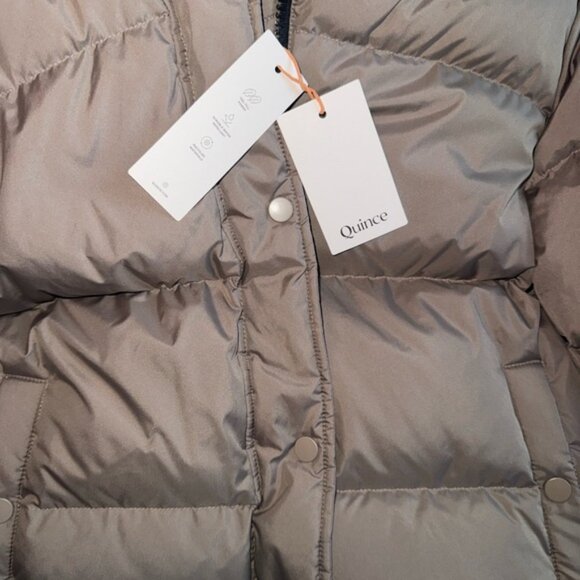 Quince Responsible Down Cropped Puffer Jacket, Size XS - Picture 7 of 8